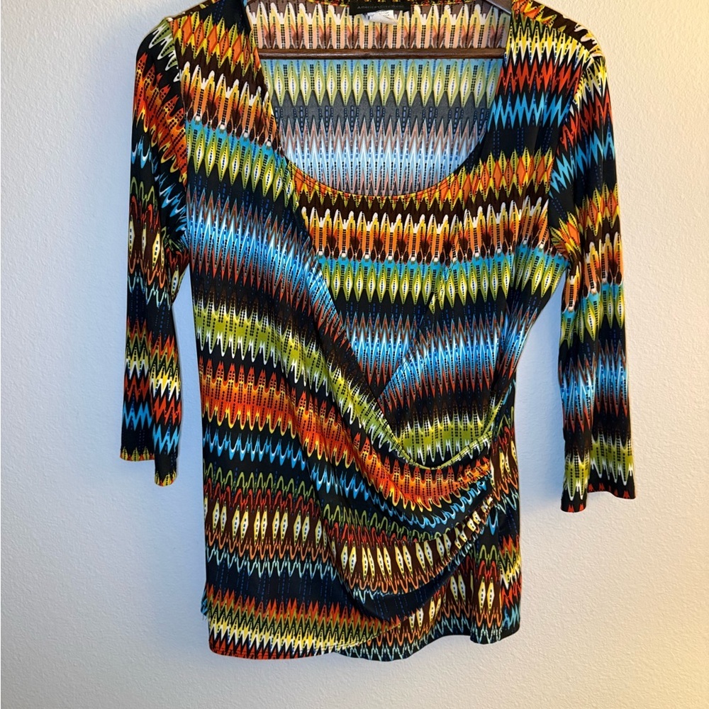 American City Wear Multicolor Geometric Top
